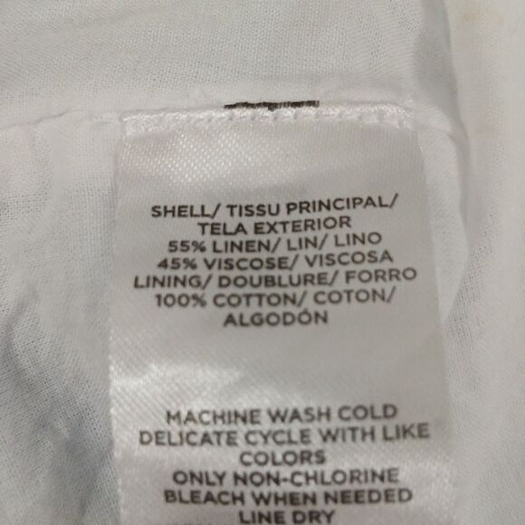 Ann Taylor weekend Linen Blend midi pocket dress Oversized Sz 14 EUC - Picture 8 of 8